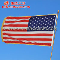 Gold Fringe American Flag 