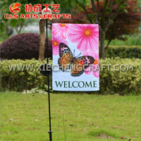 Solar Garden Stake With Butterfly Flag