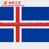 C&S Iceland Flag Printed Polyester