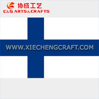 C&S Finland Flag Printed Polyester