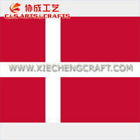 C&S Denmark Flag Printed Polyester