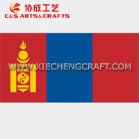 C&S Mongolia Flag Printed Polyester