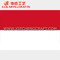 C&S Indonesia Flag Printed Polyester
