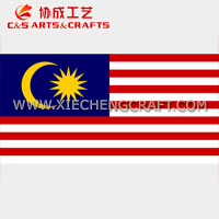 C&S Malaysia Flag Printed Polyester