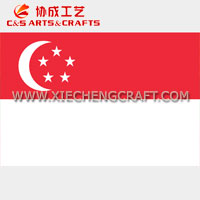 C&S Singapore Flag Printed Polyester