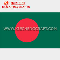 C&S Bangladesh Flag Printed Polyester