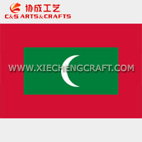 C&S Maldives Flag Printed Polyester