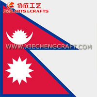 C&S Nepal Flag Printed Polyester